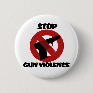 Stop Gun Violence 6 Cm Round Badge