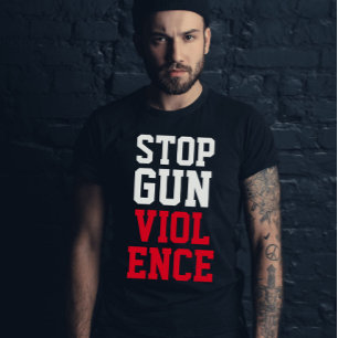 Stop gun violence in USA Black T-Shirt