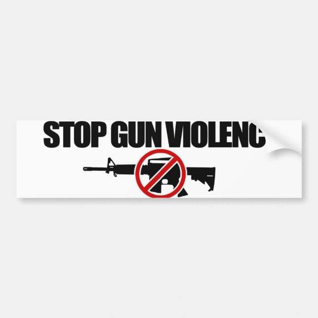 Stop Gun Violence NOW! Bumper Sticker (Front)