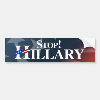 Stop Hillary - white -.png Bumper Sticker