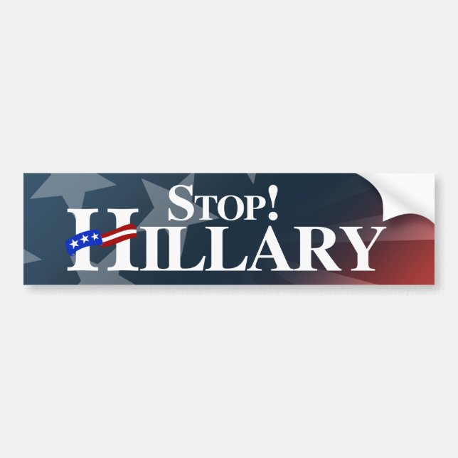 Stop Hillary - white -.png Bumper Sticker (Front)