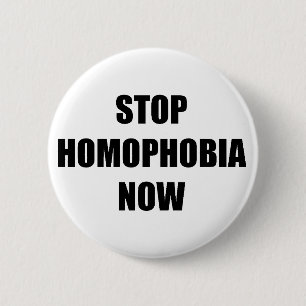 Stop homophobia 6 cm round badge