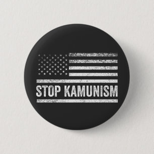 Stop Kamunism Harris Walz 2024 Comrade Kamala 6 Cm Round Badge