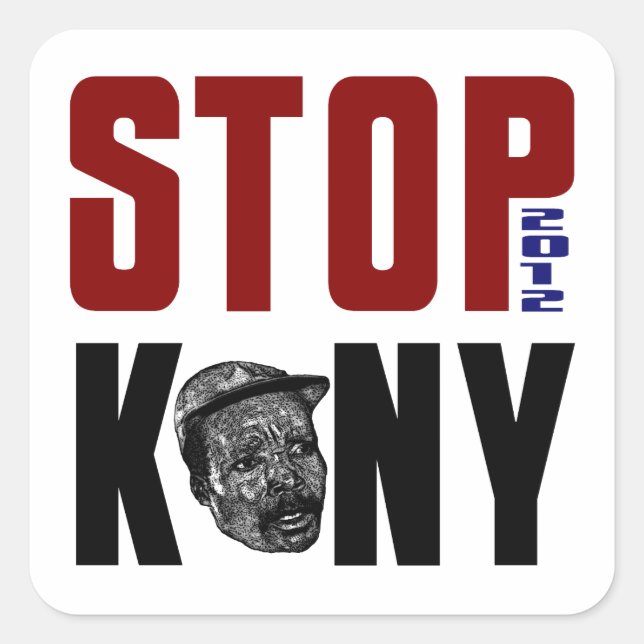 Stop Kony 2012 Square Sticker (Front)
