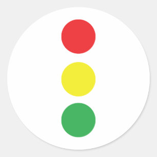 stop light icon classic round sticker