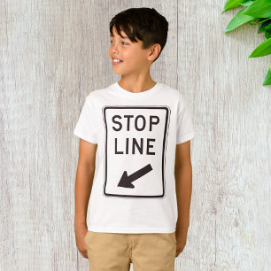 Stop Line Road Sign T-Shirt