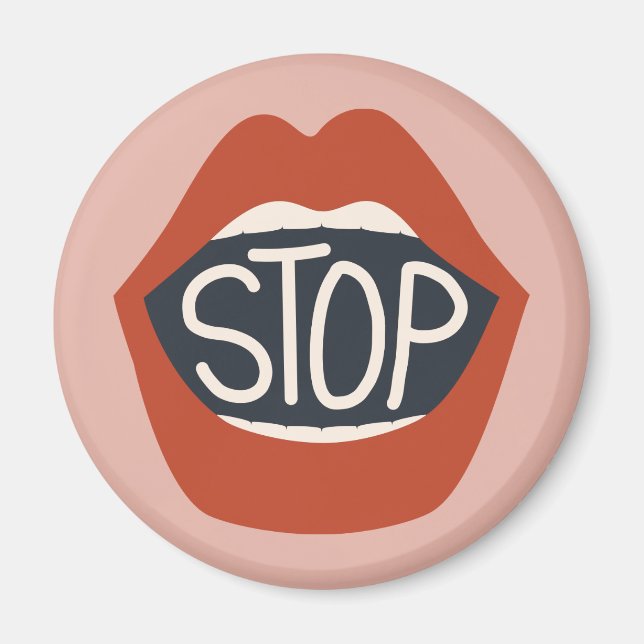 Stop Lips Magnet (Front)