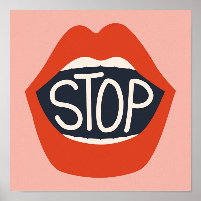 Stop Lips Poster (Front)