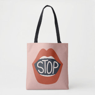 Stop Lips Tote Bag