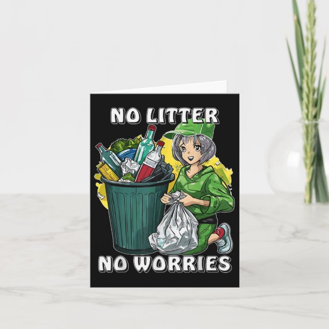 Stop Littering Nature Protection Environmental Pro Card (Front)