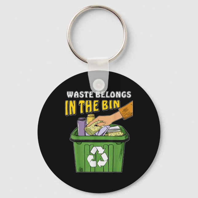 Stop Littering Nature Protection Environmental Pro Key Ring (Front)