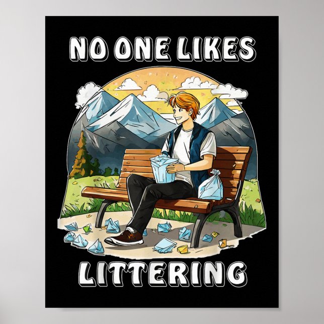Stop Littering Nature Protection Environmental Pro Poster (Front)