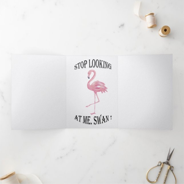 Stop Looking at me Swan Tri-Fold Announcement (Inside)