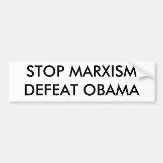STOP MARXISMDEFEAT OBAMA BUMPER STICKER