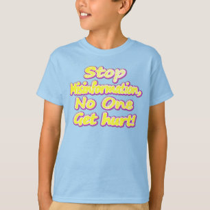 "Stop Misinformation" Cute Design. Buy Now T-Shirt
