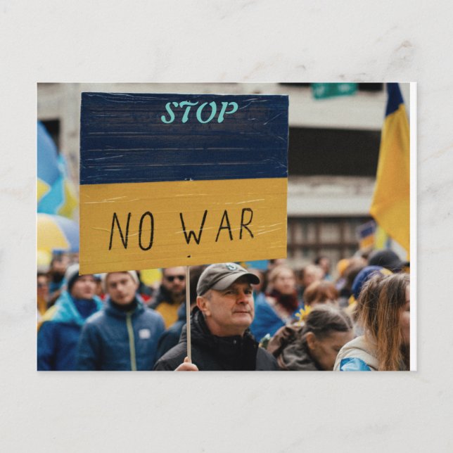 STOP NO WAR POSTCARD (Front)