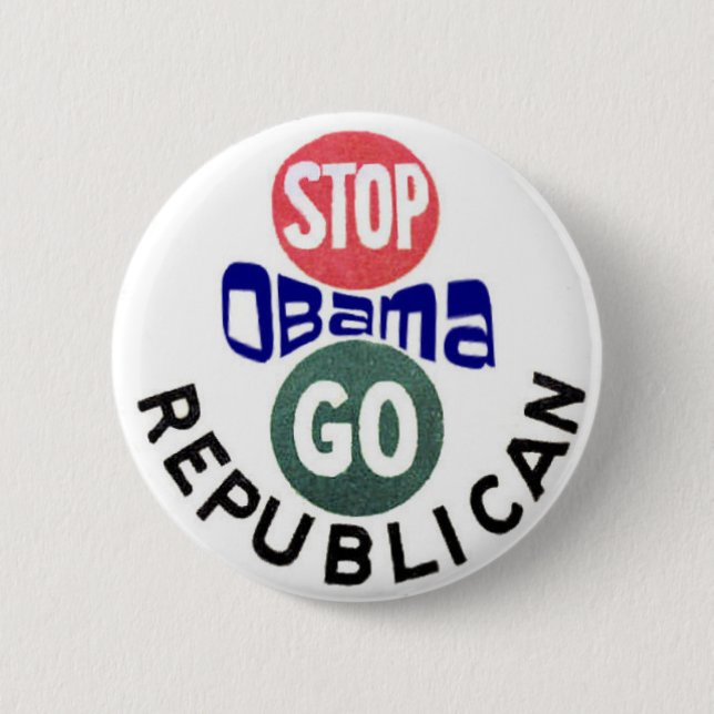 Stop Obama 2012 button (Front)