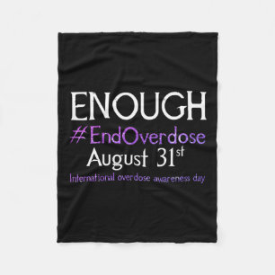 Stop Overdose International Overdose Awareness Day Fleece Blanket