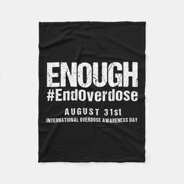 Stop Overdose International Overdose Awareness Day Fleece Blanket (Front)