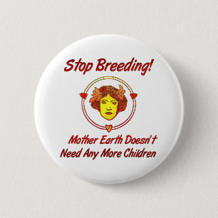 Stop Overpopulation 6 Cm Round Badge