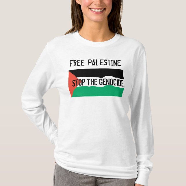 STOP PALESTINIAN GENOCIDE T-Shirt (Front)