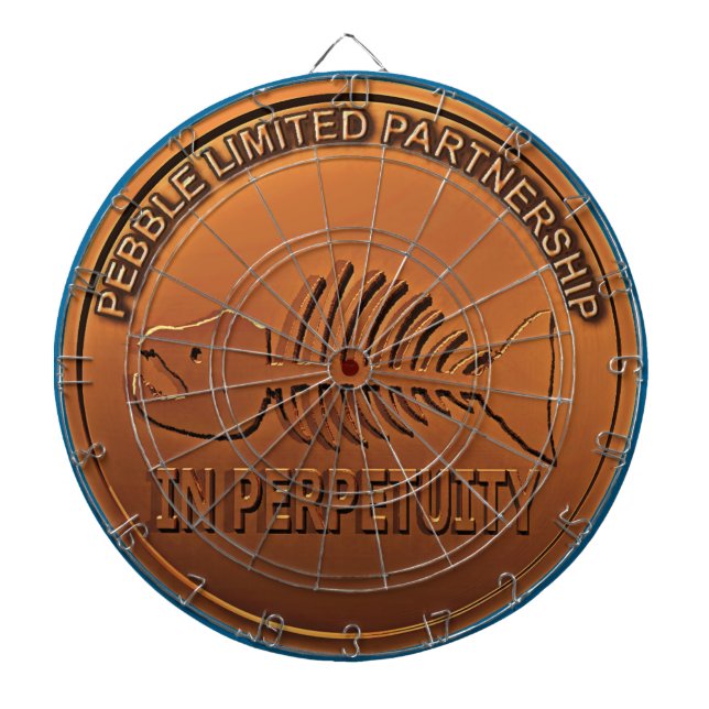 Stop Pebble Mine - Pebble Mine Penny Dartboard (Front)
