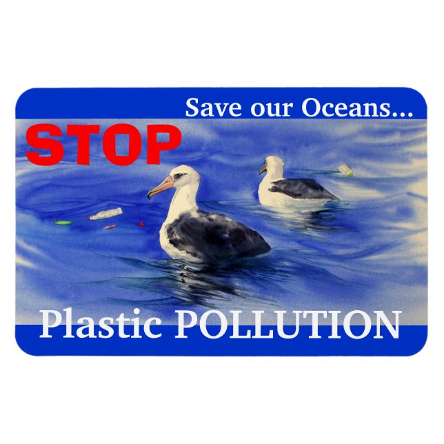STOP Plastic Pollution Magnet (Horizontal)