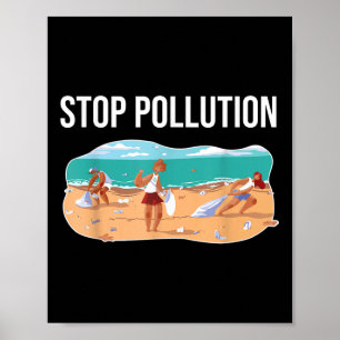 Stop Pollution Plastic Sea Environmental Protectio Poster
