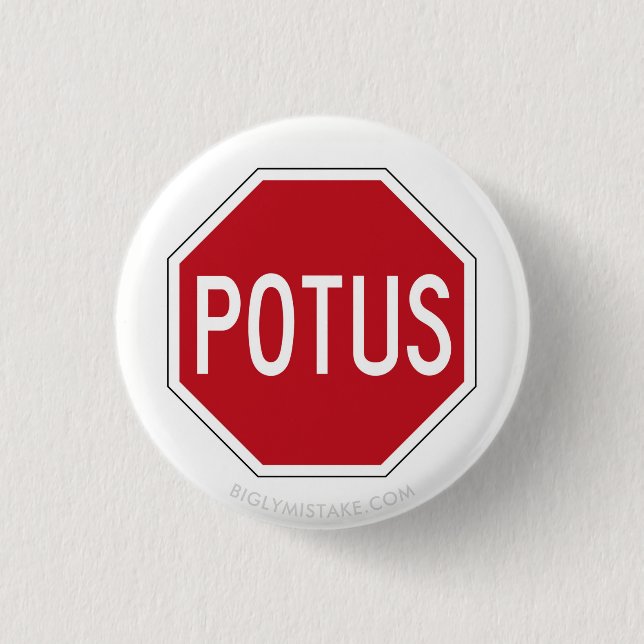 STOP POTUS 3 CM ROUND BADGE (Front)