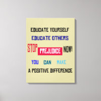 Stop Prejudice Wrapped Canvas