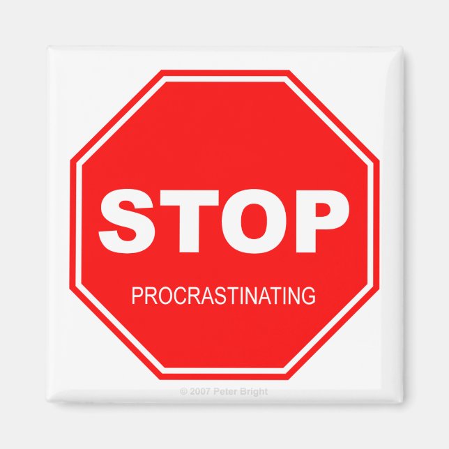 Stop Procrastinating - Magnet (Front)