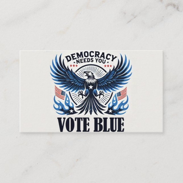 Stop Project 2025 - Defend Democracy Business Card (Front)