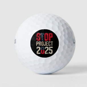 Stop Project 2025 Trump Biden Vintage Golf Balls