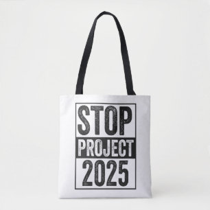 Stop Project 2025 Trump Harris American Patroitic Tote Bag