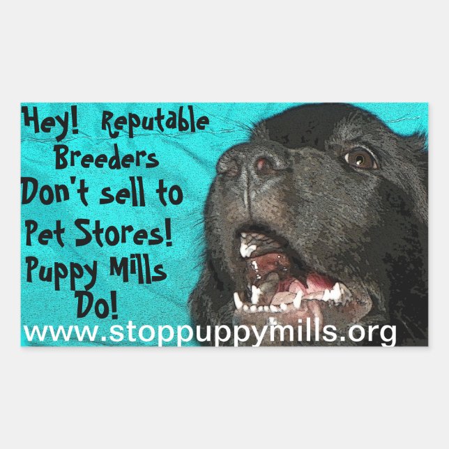 Stop Puppy Mills Magnet Rectangular Sticker (Front)