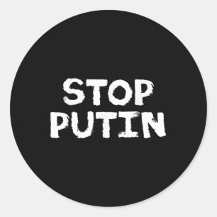 Stop Putin Anti War Protest Classic Round Sticker