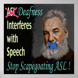 Stop Scapegoating ASL ! 24" x 24" Poster