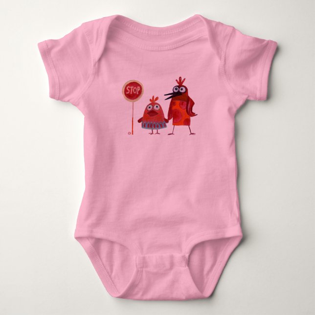 stop sign baby bodysuit (Front)