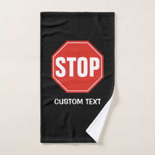 STOP Sign Bath Towel Set