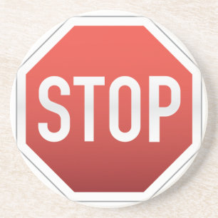 STOP sign Coaster