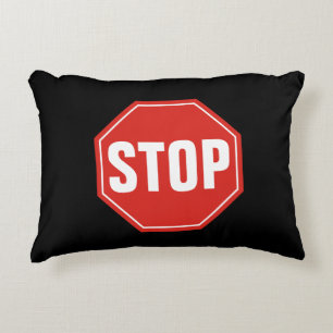 STOP Sign Decorative Cushion