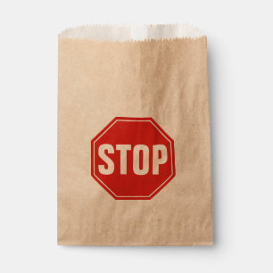STOP Sign Favour Bags