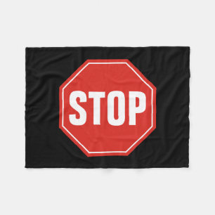 STOP Sign Fleece Blanket