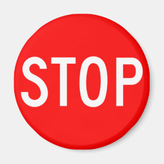 Stop Sign - Highway Hexagon Magnet