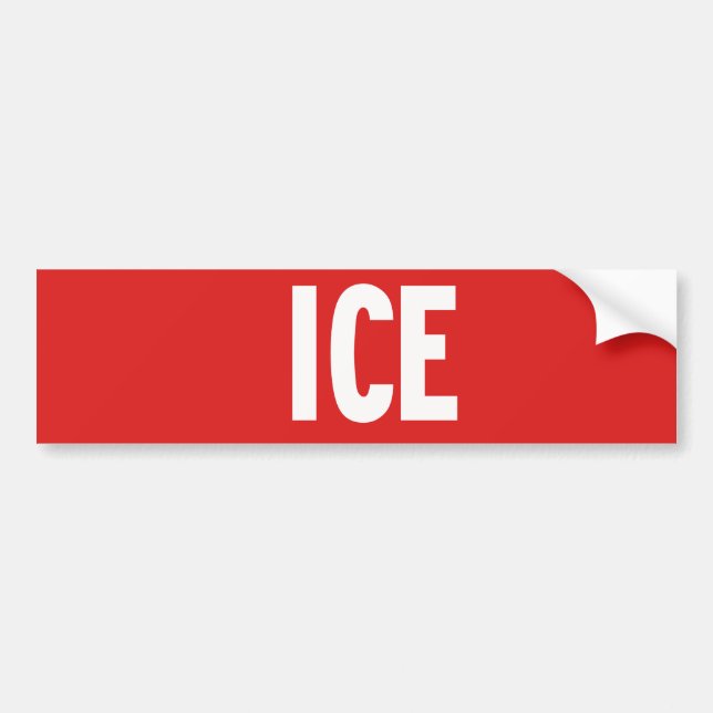 stop sign ice bumper sticker (Front)
