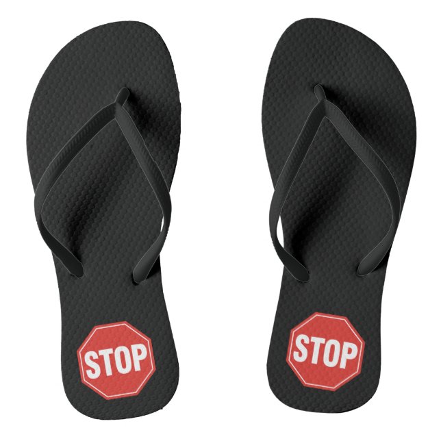 STOP Sign Jandals (Footbed)