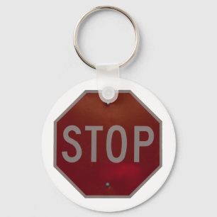 STOP SIGN KEY RING