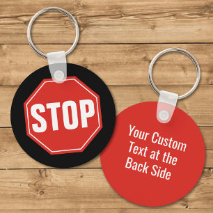 STOP Sign Key Ring