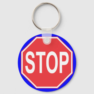 STOP SIGN KEY RING