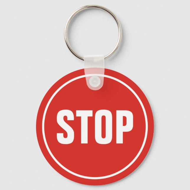STOP Sign Keychain (Front)